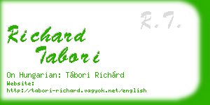 richard tabori business card